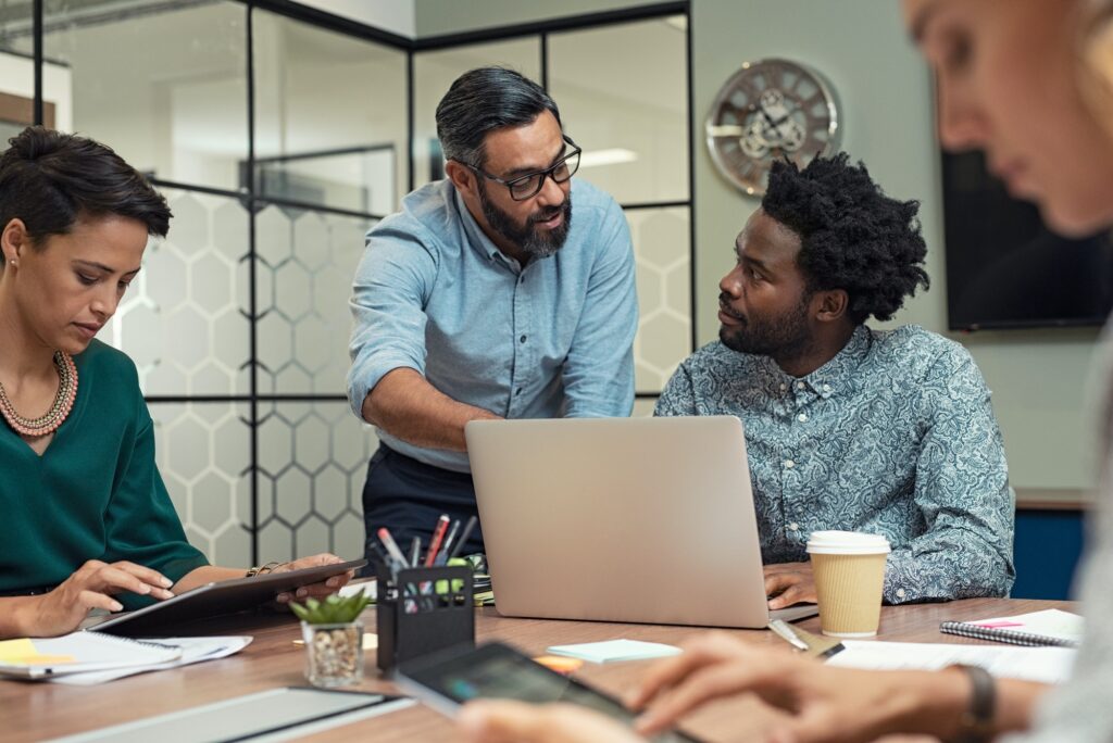 Business people working in a meeting room