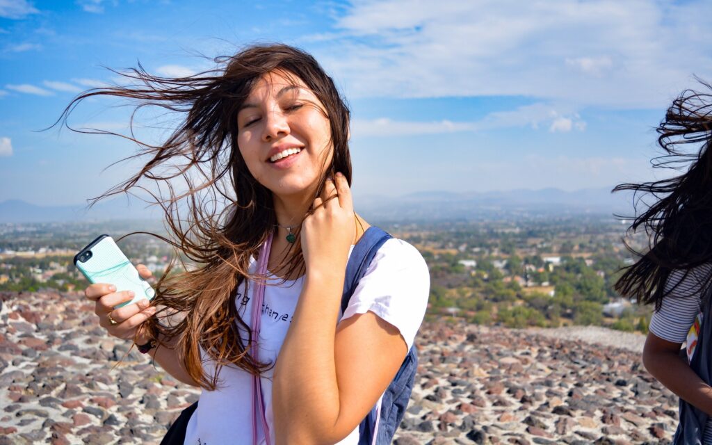 Woman enjoying the fresh air