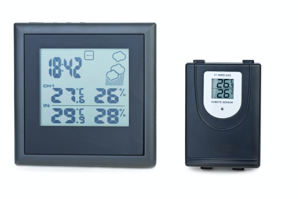 Modern digital weather station with external RF sensor